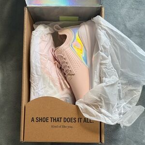 Stylish Pink Holographic Women's Sneakers